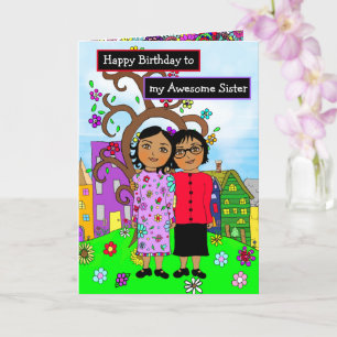 Happy Birthday to my Awesome Sister Card