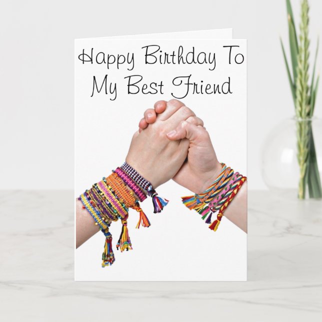 HAPPY BIRTHDAY TO MY ****BEST FRIEND**** CARD (Front)