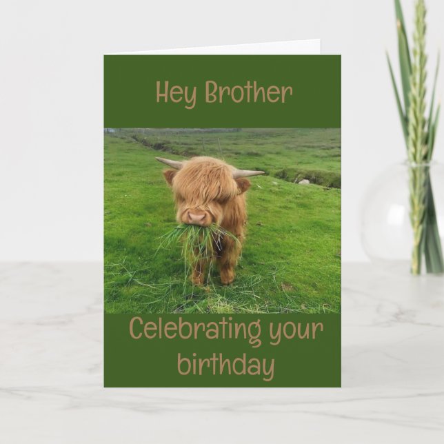 "HAPPY BIRTHDAY" TO MY **BROTHER** CARD (Front)