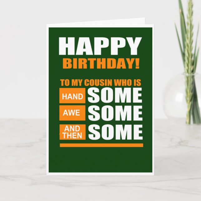 Happy birthday to my cousin card (Front)