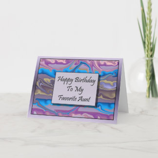 Happy Birthday To My Favourite Aunt Card