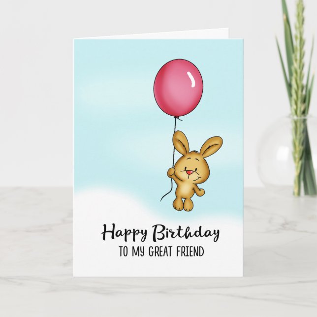 Happy Birthday to my Friend Birthday Card (Front)