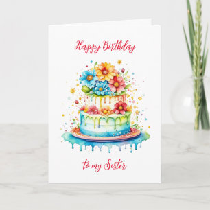 Happy Birthday to my Sister Personalized Card