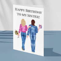 Happy Birthday to my Sister  Watercolor  Holiday C