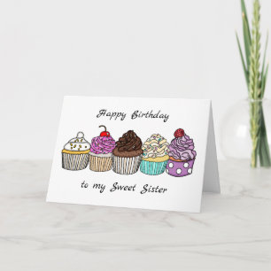 Happy Birthday to My Sweet Sister Card