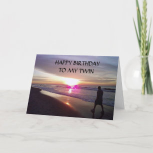 HAPPY BIRTHDAY "TO MY TWIN" CARD