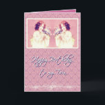 happy birthday to my twin sister card<br><div class="desc">vintage  image</div>