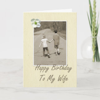 Happy Birthday To My Wife - boy and girl Card