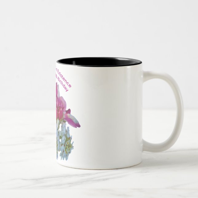 Happy Birthday to my wife. Two-Tone Coffee Mug (Right)