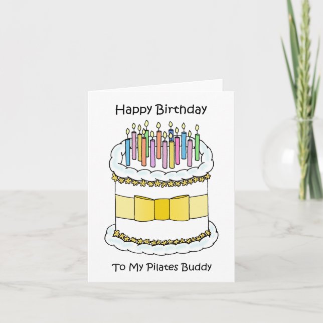 Happy Birthday to Pilates Buddy Card (Front)