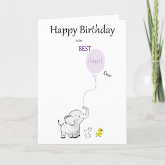 Happy Birthday to the BEST Aunt Ever - CARD
