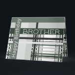 Happy Birthday To The Best Brother Ever Card<br><div class="desc">Personalize the text inside and out on this wonderful birthday card for brother or anyone extra special,  suitable for any occasion,  text is also removable,  design is a green plaid mix.</div>