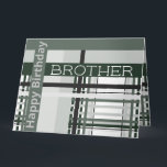 Happy Birthday To The Best Brother Ever Card<br><div class="desc">Personalize the text inside and out on this wonderful birthday card for brother or anyone extra special,  suitable for any occasion,  text is also removable,  design is a green plaid mix.</div>