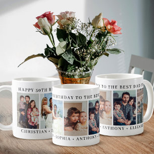 Happy Birthday to the best dad ever photo collage Coffee Mug