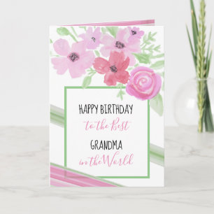 Happy Birthday to the Best Grandma Card