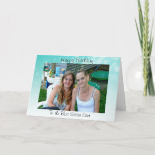 Happy Birthday to the Best Sister Ever Personalize Card