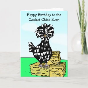 Happy Birthday to the Coolest Chick Ever Card