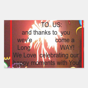 Happy Birthday to Us Art Print Sticker
