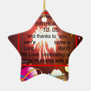 Happy Birthday To us Ceramic Ornament