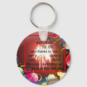 Happy Birthday To us Keychain