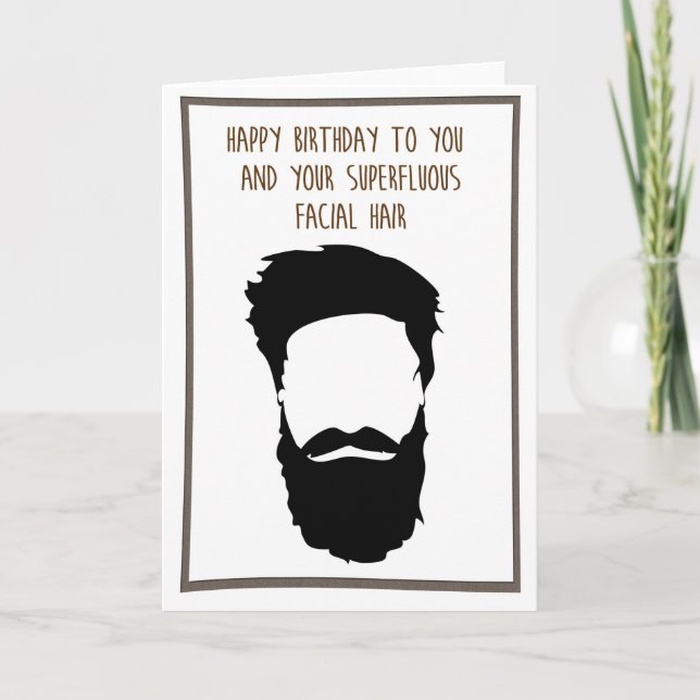 'Happy birthday to you and your beard!' Card (Front)