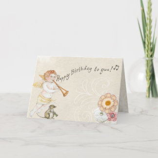 Happy Birthday to you! Angel with mouse card