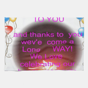 Happy Birthday to You Art Print Kitchen Towel