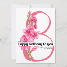 happy birthday to you :  August birth flower Gladi