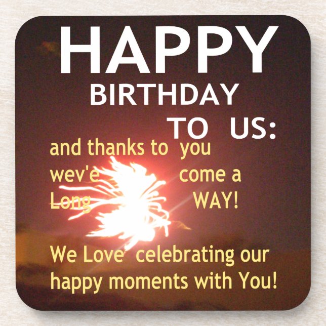 Happy Birthday TO YOU Coaster (Front)