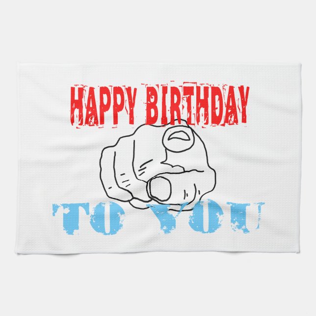 Happy Birthday To You Kitchen Towel (Horizontal)