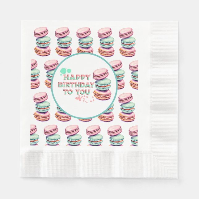 Happy Birthday To You | Macaron Napkin (Front)