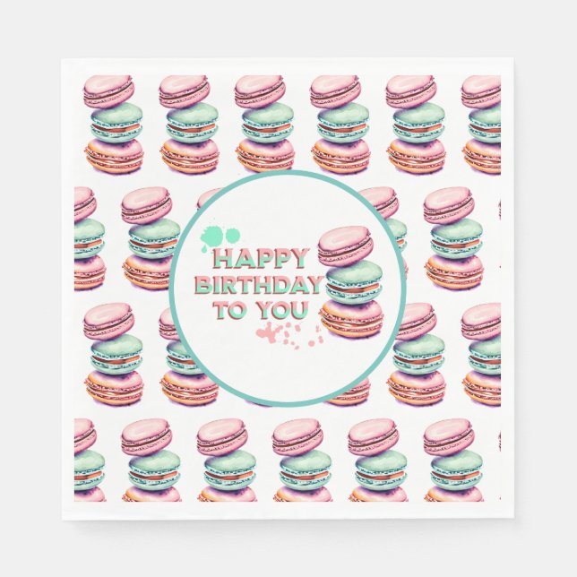 Happy Birthday To You | Macaron Napkin (Front)