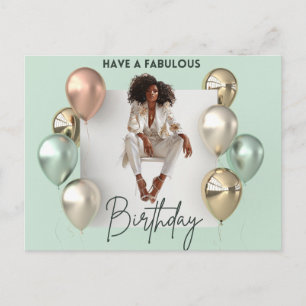 Happy Birthday To You Melanin Sista Black Queen  Postcard