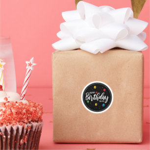 Happy Birthday To You Party Classic Round Sticker