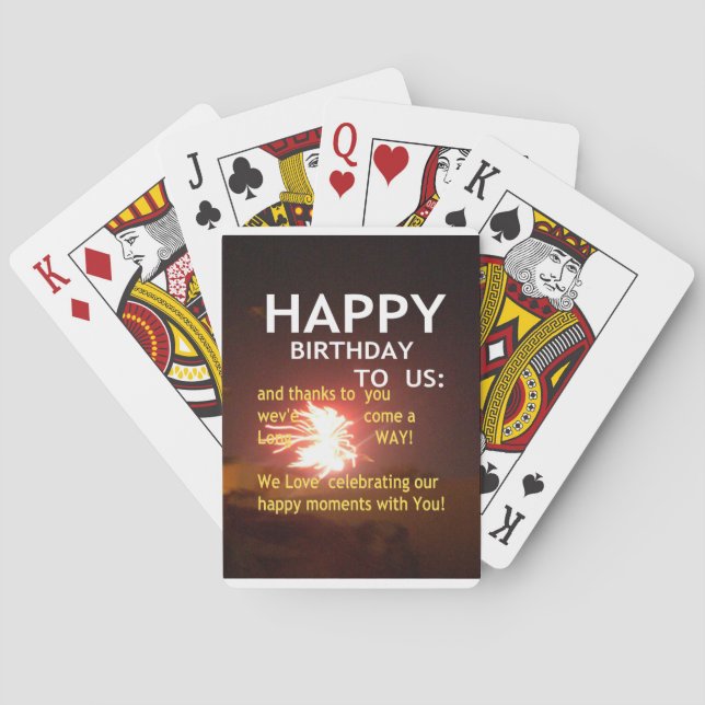 Happy Birthday TO YOU Playing Cards (Back)