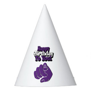 Happy Birthday To You Purple Party Hat