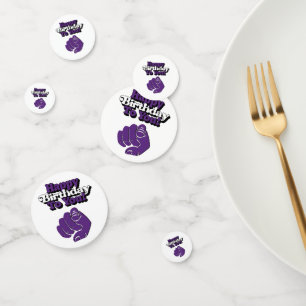 Happy Birthday To You Purple Table Confetti