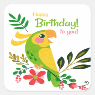 Happy Birthday To you Square Sticker