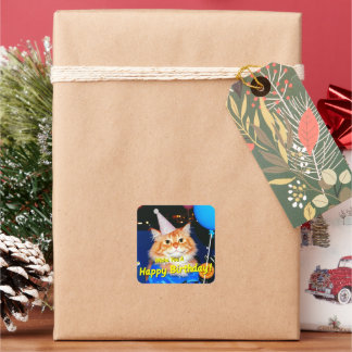 Happy birthday to you square sticker