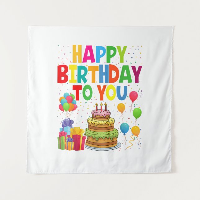 Happy Birthday to You Tapestry (Front)