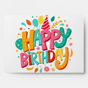 "Happy Birthday to You: Typography Art" Envelope