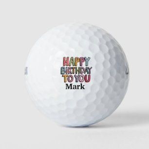 Happy Birthday to You with golfer name Golf Balls