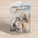 Happy Birthday to you Wolf Howling Watercolor  Card<br><div class="desc">This design was created though digital art. It may be personalized in the area provide or customizing by choosing the click to customize further option and changing the name, initials or words. You may also change the text colour and style or delete the text for an image only design. Contact...</div>