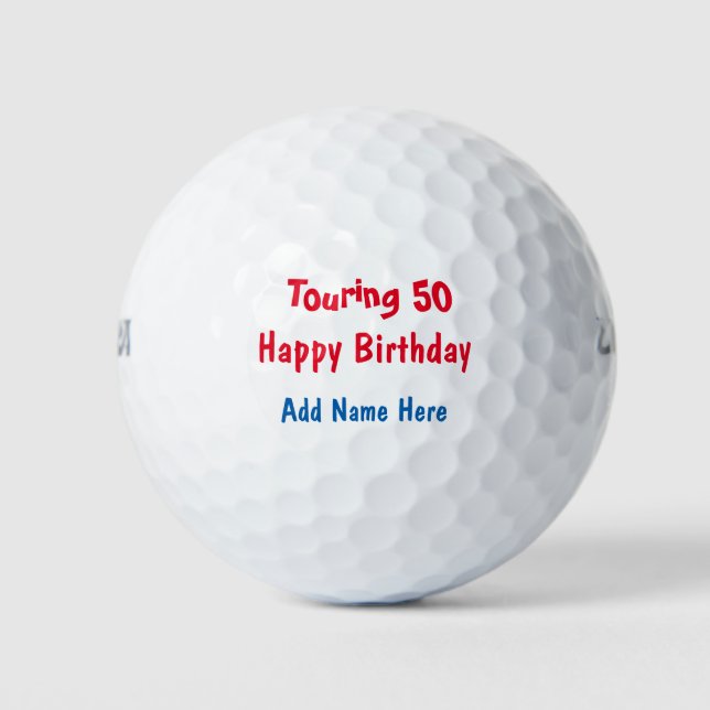 Happy Birthday Tour Golf Balls (Front)