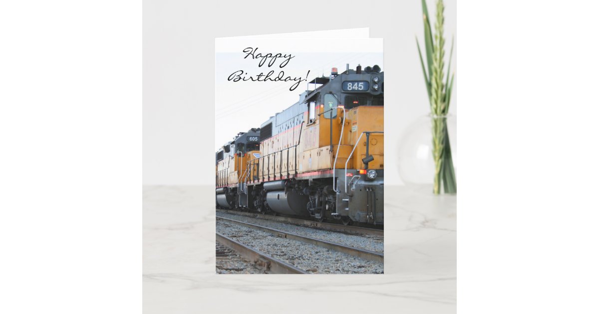 Happy Birthday Train greeting card | Zazzle.ca