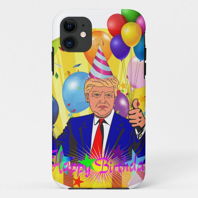 happy birthday trump Case-Mate iPhone case (Back)