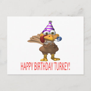 Happy Birthday Turkey Postcard