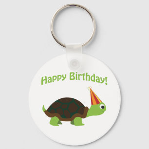 Happy Birthday! turtle Keychain