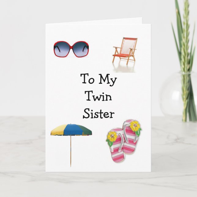 HAPPY BIRTHDAY TWIN SISTER CARD (Front)