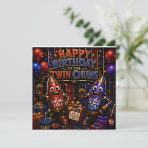 Happy birthday/twins birthday card/celebrations